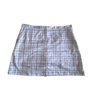 IZOD Skort Womens 16 Plaid Golf Check Stretch Pocket Athletic Tennis Pickleball